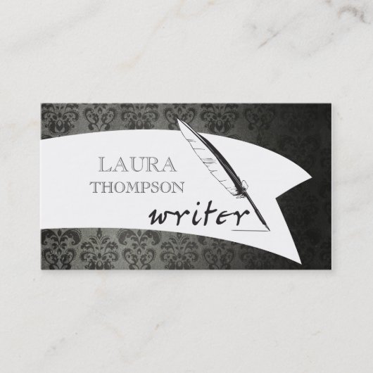 ヴィンテージの壁紙の作家の作家の名刺 名刺 (正面)