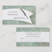 ヴィンテージの壁紙の作家の作家の名刺 名刺 (正面/裏面)