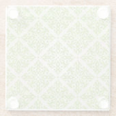 ヴィンテージの壁紙 ガラスコースター (裏面)