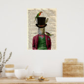 ヴィンテージの変造芸術ウサギ本ページポスター ポスター (キッチン)