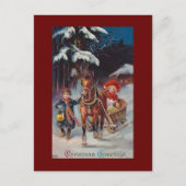 ヴィンテージの多彩なクリスマスの郵便はがき シーズンポストカード (正面)