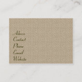 ヴィンテージの夢の名刺 名刺 (裏面)