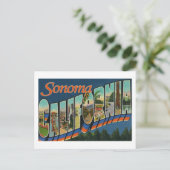 ヴィンテージの大きな手紙ソノマカリフォルニアポストカード ポストカード (スタンド正面)