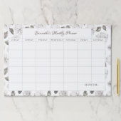 ヴィンテージの大切なフローラの毎月のプランナーカレンダー ペーパーパッド (インサイチュ)