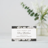 ヴィンテージの大切な白いフローラソーシャルメディア 名刺 (スタンド正面)