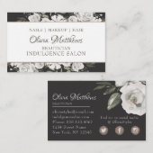 ヴィンテージの大切な白いフローラソーシャルメディア 名刺 (正面/裏面)