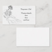 ヴィンテージの大工の木工事の便利屋のスケッチ 名刺 (正面/裏面)