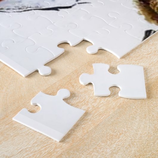 ヴィンテージの大広間の女の子のカウボーイのバーのダンスのおもしろいポスター ジグソーパズル (側面)