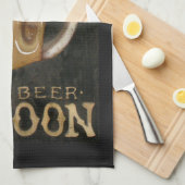 ヴィンテージの大広間ビール印 キッチンタオル (四つ折り)