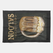 ヴィンテージの大広間ビール印 キッチンタオル (横)