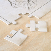 ヴィンテージの大黄の植物のプリント ジグソーパズル (側面)