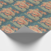 ヴィンテージの天使およびベビー ラッピングペーパー (角)