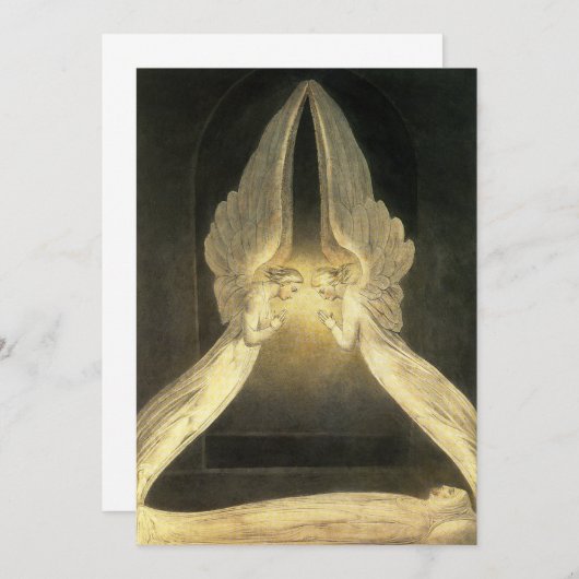 ヴィンテージの天使がイエス・キリストの上を舞う (正面/裏面)