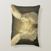 ヴィンテージの天使がイエス・キリストの上を舞う アクセントクッション (裏面(縦))