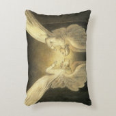 ヴィンテージの天使がイエス・キリストの上を舞う アクセントクッション (正面(垂直))