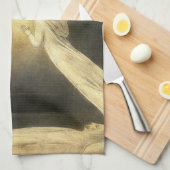 ヴィンテージの天使がイエス・キリストの上を舞う キッチンタオル (四つ折り)