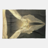 ヴィンテージの天使がイエス・キリストの上を舞う キッチンタオル (横)