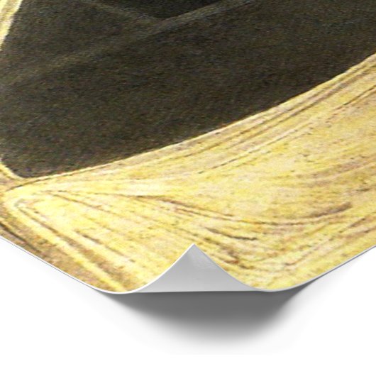 ヴィンテージの天使がイエス・キリストの上を舞う ポスター (角)