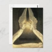 ヴィンテージの天使がイエス・キリストの上を舞う ポストカード (正面/裏面)