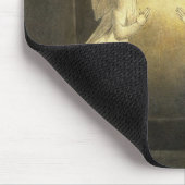 ヴィンテージの天使がイエス・キリストの上を舞う マウスパッド (コーナー)