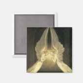 ヴィンテージの天使がイエス・キリストの上を舞う マグネット (正面/裏面)