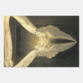 ヴィンテージの天使がイエス・キリストの上を舞う ラッピングペーパーシート (正面3)