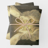 ヴィンテージの天使がイエス・キリストの上を舞う ラッピングペーパーシート (インサイチュ)