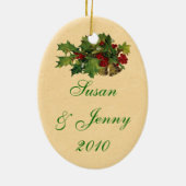 ヴィンテージの天使のクリスマスのオーナメント セラミックオーナメント (裏面)