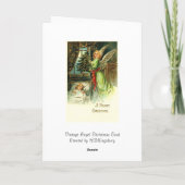 ヴィンテージの天使のクリスマスカード シーズンカード (裏面)