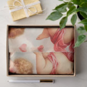 ヴィンテージの天使のチャームとハート 薄葉紙 (ギフト)