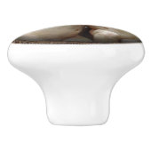 ヴィンテージの天使のドア・ノブ セラミックノブ (側面)