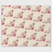 ヴィンテージの天使のバレンタイン ラッピングペーパー (フラット)