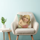 ヴィンテージの天使の女の子のアクセントの枕 クッション (椅子)