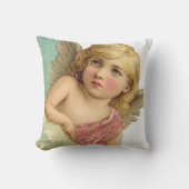 ヴィンテージの天使の女の子のアクセントの枕 クッション (正面)