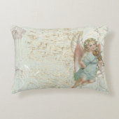 ヴィンテージの天使の素朴な長方形の装飾用クッション アクセントクッション (正面)