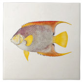 ヴィンテージの天使の魚の旧式なハワイのプリントのテンプレート タイル (正面)