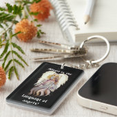 ヴィンテージの天使音楽 キーホルダー (正面右)