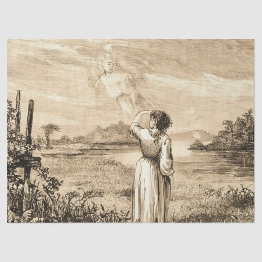 ヴィンテージの天使 薄葉紙 (正面)