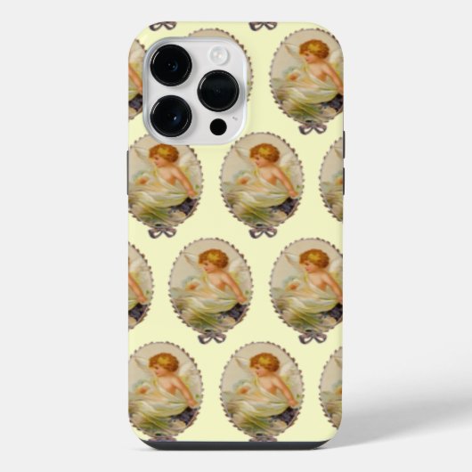 ヴィンテージの天使 iPhoneケース (裏面)
