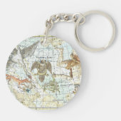 ヴィンテージの天球図の星座 キーホルダー (裏面)