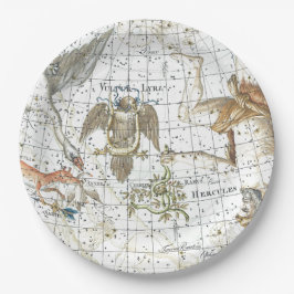 ヴィンテージの天球図の星座 ペーパープレート