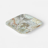 ヴィンテージの天球図の星座 ペーパープレート (傾斜あり)