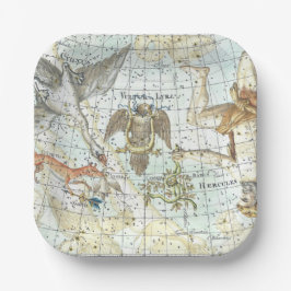 ヴィンテージの天球図の星座 ペーパープレート