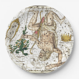 ヴィンテージの天球図の星座 ペーパープレート