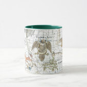 ヴィンテージの天球図の星座 マグカップ (中央)