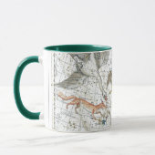 ヴィンテージの天球図の星座 マグカップ (左)