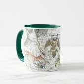 ヴィンテージの天球図の星座 マグカップ (正面左)