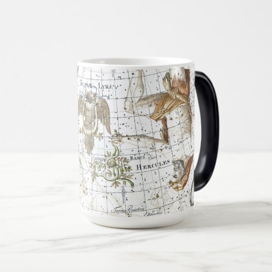 ヴィンテージの天球図の星座 モーフィングマグカップ (正面右)