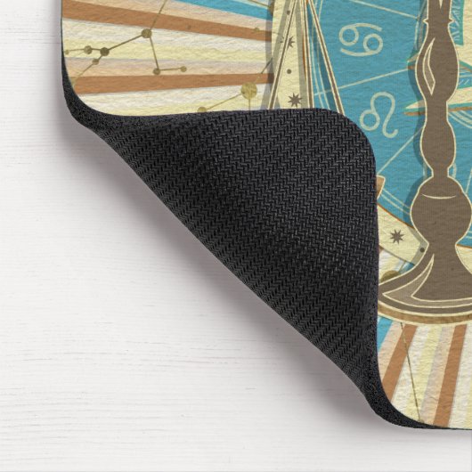 ヴィンテージの天秤座の(占星術の)十二宮図の芸術 マウスパッド (コーナー)