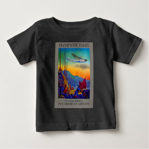 ヴィンテージの太平洋横断旅行 ベビーTシャツ